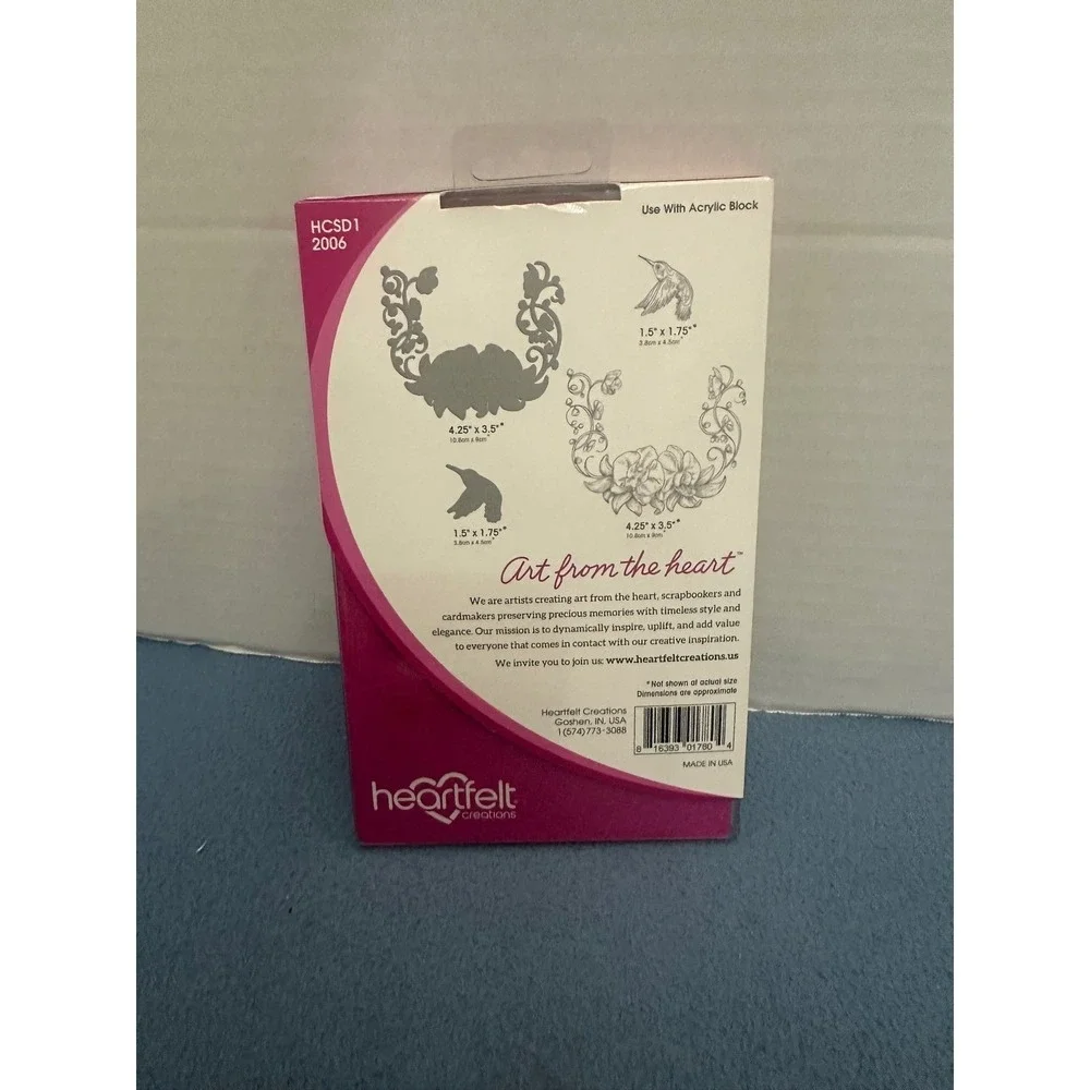 Heartfelt Creations Botanic Orchid Stamp & Die Set Lot HCPC-3743 3744 HCSD1-2006